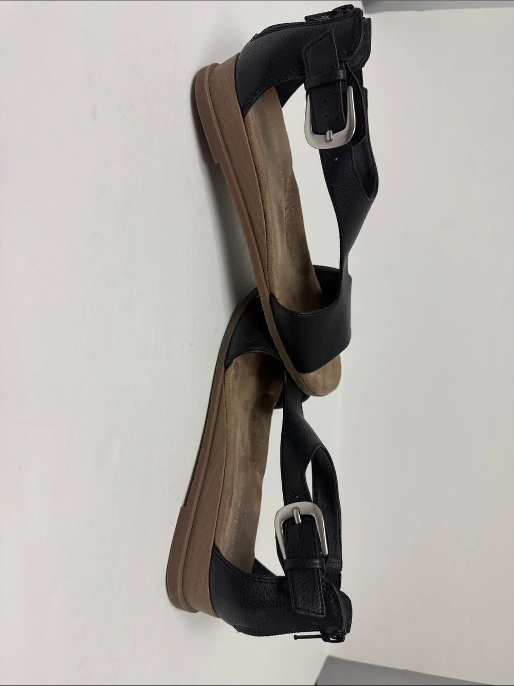 Kim Rogers Black Open-Toe Cutout Sandals
